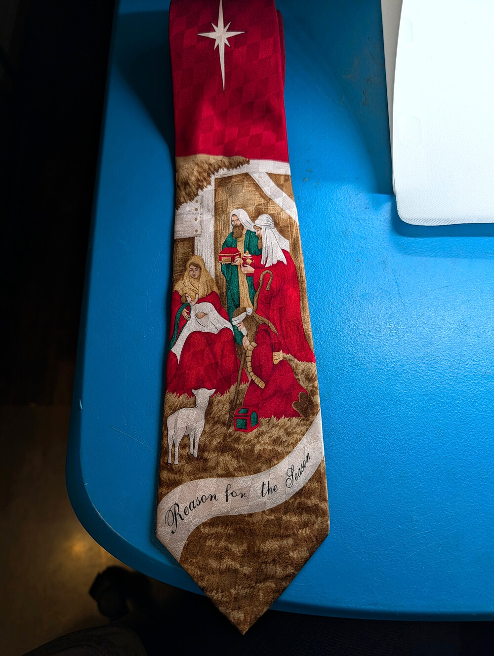Holiday Traditions MMG Mens Silk Tie Nativity Reason for the Season Christmas